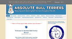 Desktop Screenshot of absolutebullterriers.co.uk